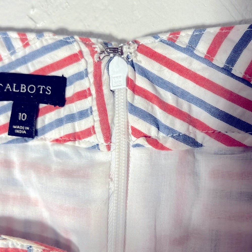 Talbots Patchwork Round With V-Neck Sleeveless Sh… - image 7